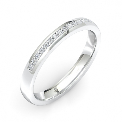 AH_Weir_Wedding_Ring Diamond Band in 18kt White Gold AU - Main View